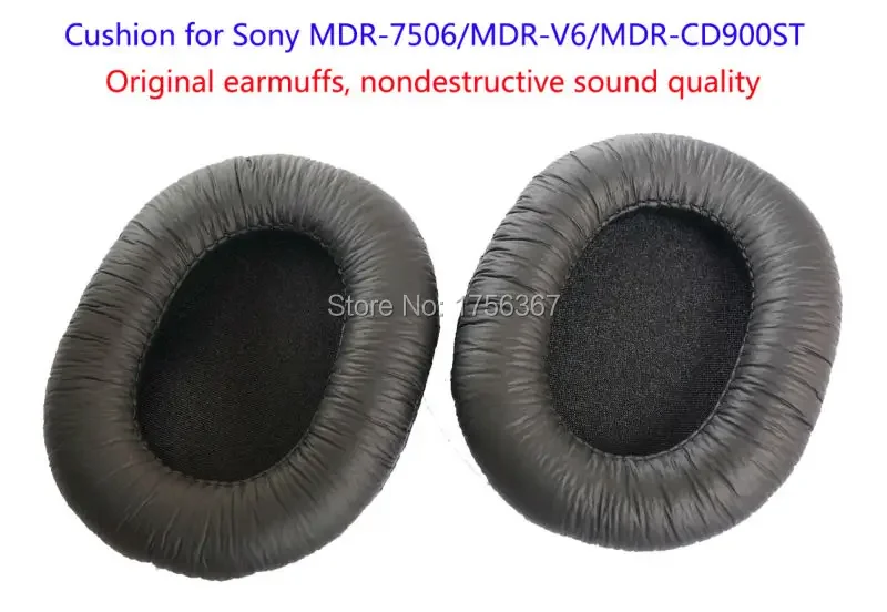 Original Earmuffs,คุณภาพเสียงที่ไม่ทำลาย Ear Pads เปลี่ยน (เบาะ) สำหรับ SONY MDR-7506 MDR-V6 MDR-CD900ST หูฟัง