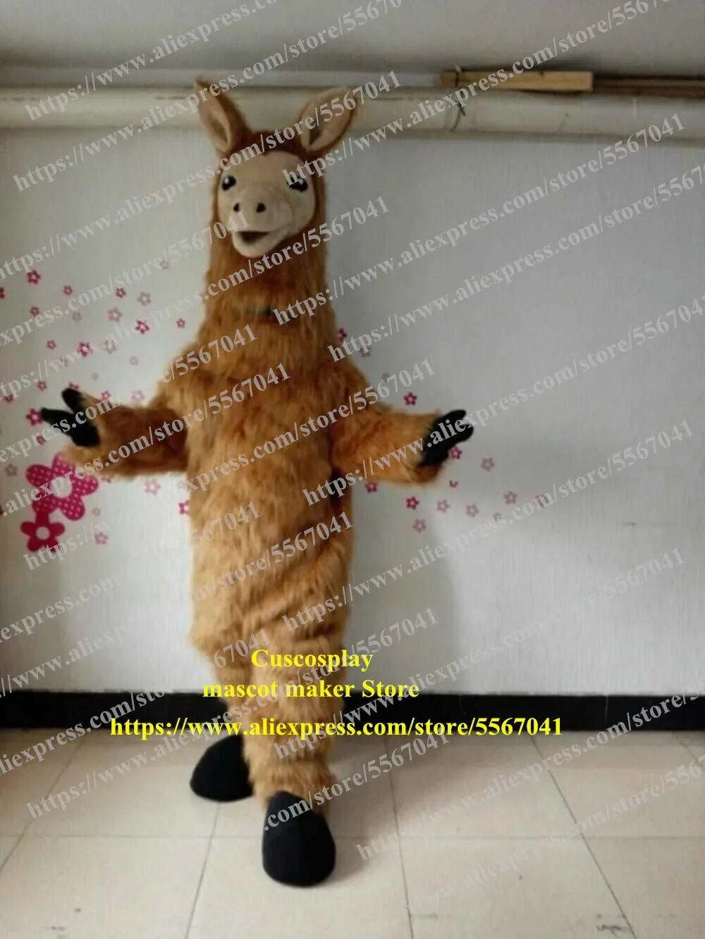 Christmas Cute Llama Alpaca Alpacos Yamma Lama Mascot Costume Adult Cartoon Character Outfit Club Activities Grand Costumes Fan