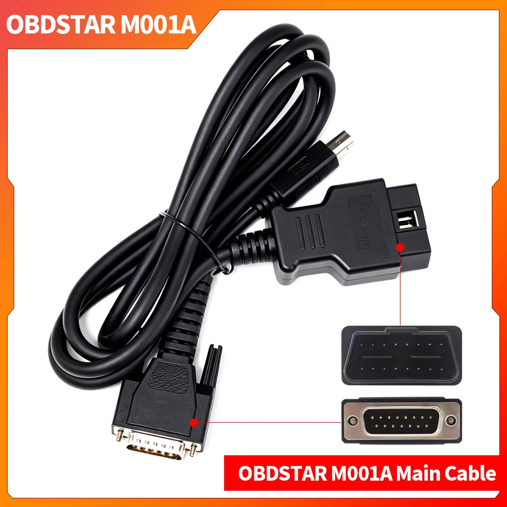 OBDSTAR M001A Main Test Cable Auto Diagnostic Connector for OBDSTAR PAD Series Car Diagnostic Scanner DB25 16Pin OBD Accessories