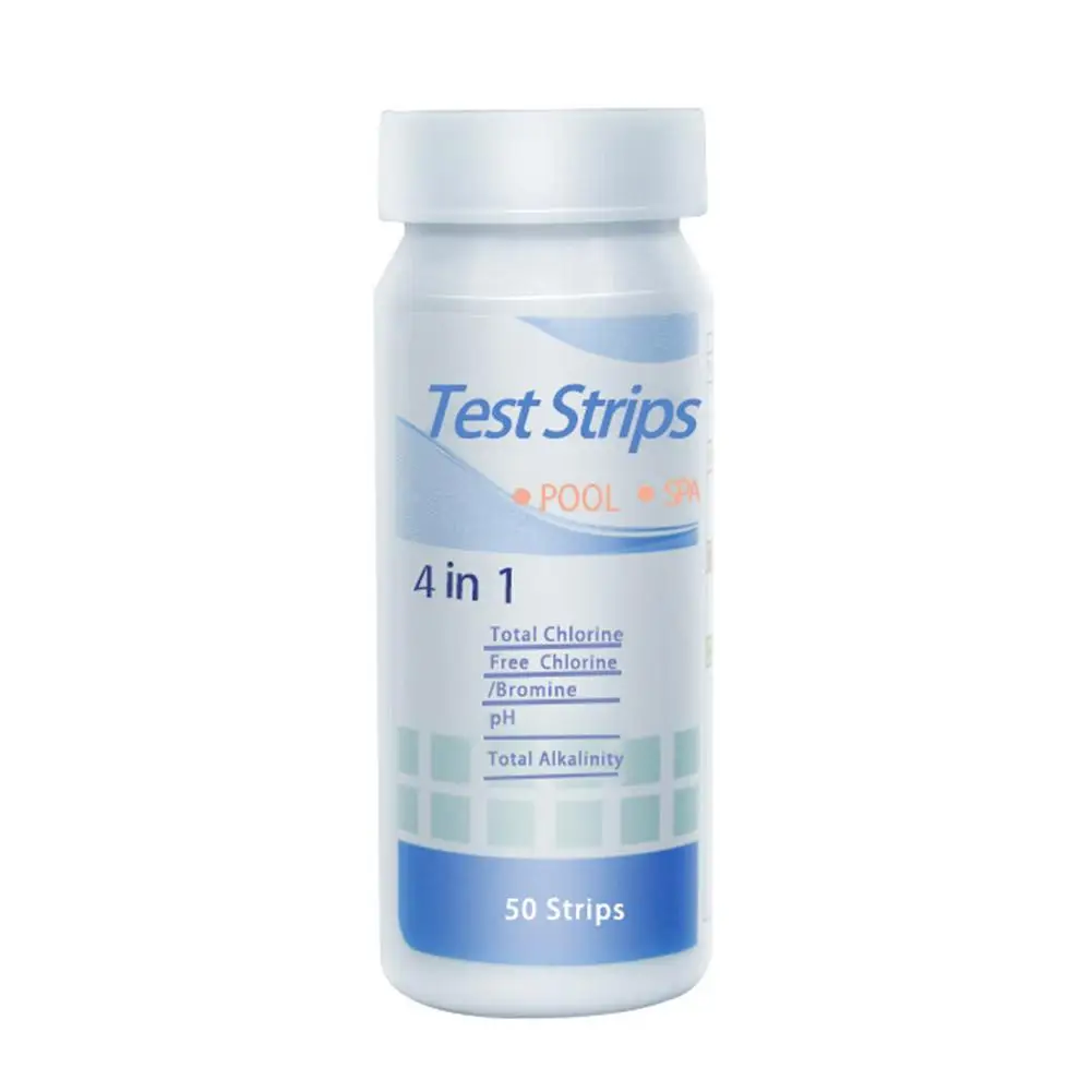 Tiras do teste do PH do cloro para a piscina, valor da água, verificador da dureza, papel residual, alcalinidade, Ph, Te, H0u6, 7 em 1
