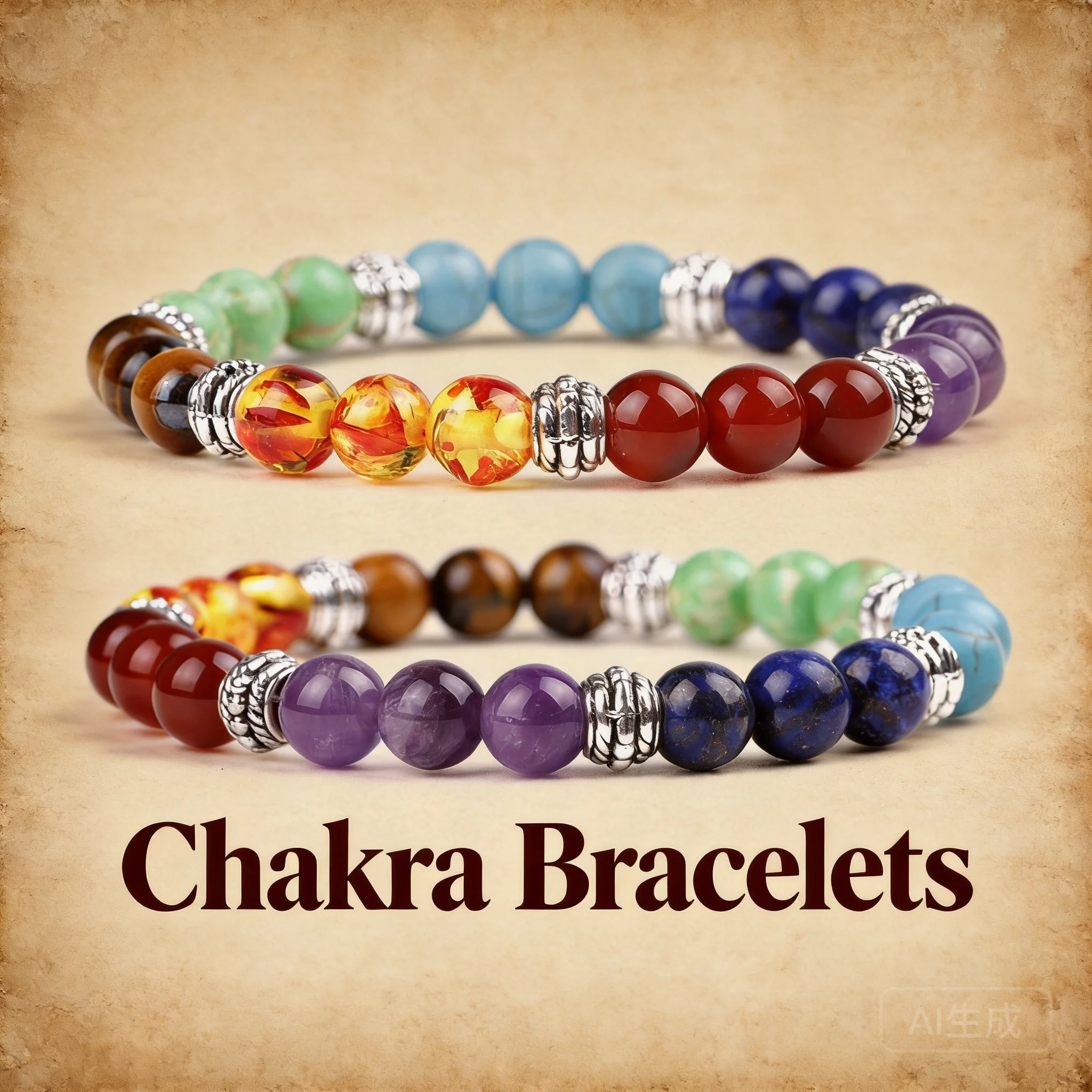 Pulsera de 7 Chakras con Cuentas para Yoga y Meditación, Piedras Naturales de Ojo de Tigre, Ágata Roja y Amatista, Brazalete Elástico, Joyería Moderna 2026 para Mujer