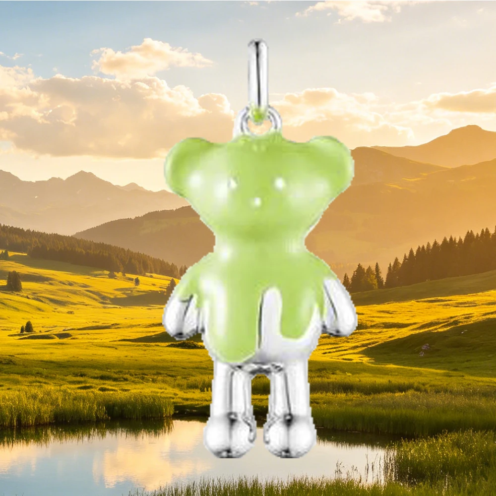 

Милый кулон в виде медвежонка из серебра 925 пробы, маленький дизайн в виде животного, модные украшения для женщин и девушек