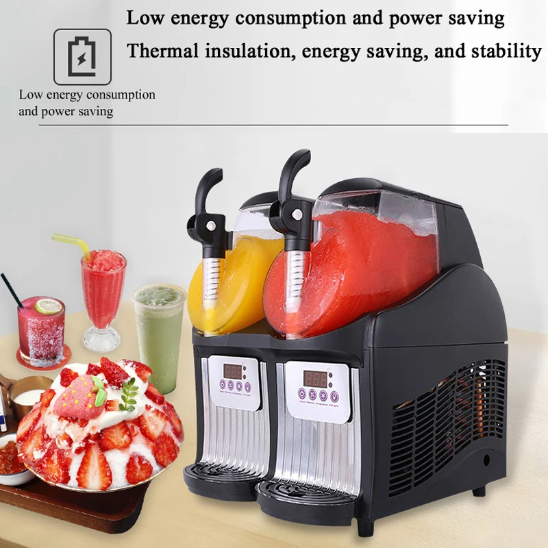 Commercial Slushy Machine Tank Margarita Maker 1000W Stainless Steel Smoothie Frozen Drink Maker for Supermarkets