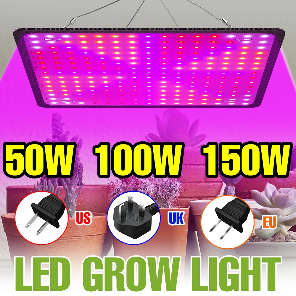 

150W LED Full Spectrum Grow Light 220V Quantum Board Plant Fill Lamp Greenhouse Tent Vegetable Flower Cultivation Lighting