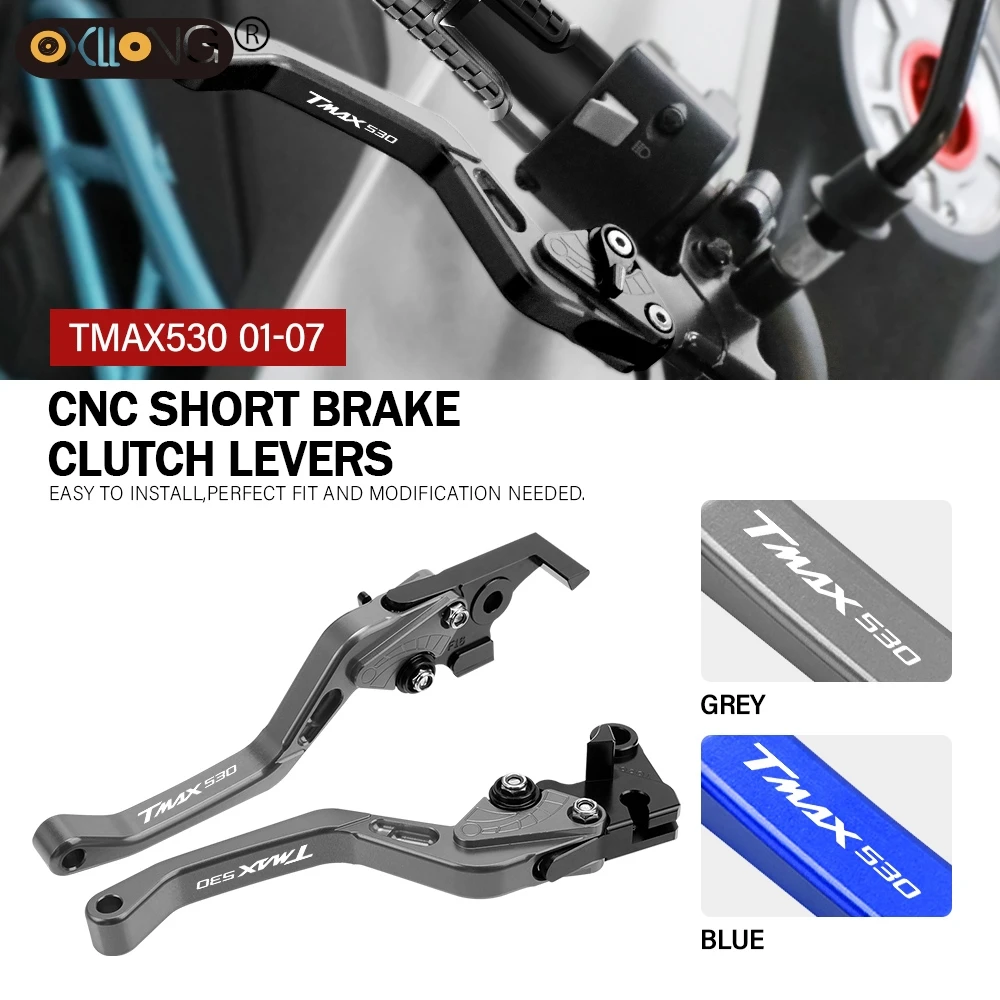 

TMAX 530 CNC Motorcycle Short Brake Clutch Levers Accessories For YAMAHA TMAX530 T-MAX 530 2001 2002 2003 2004 2005 2006 2007