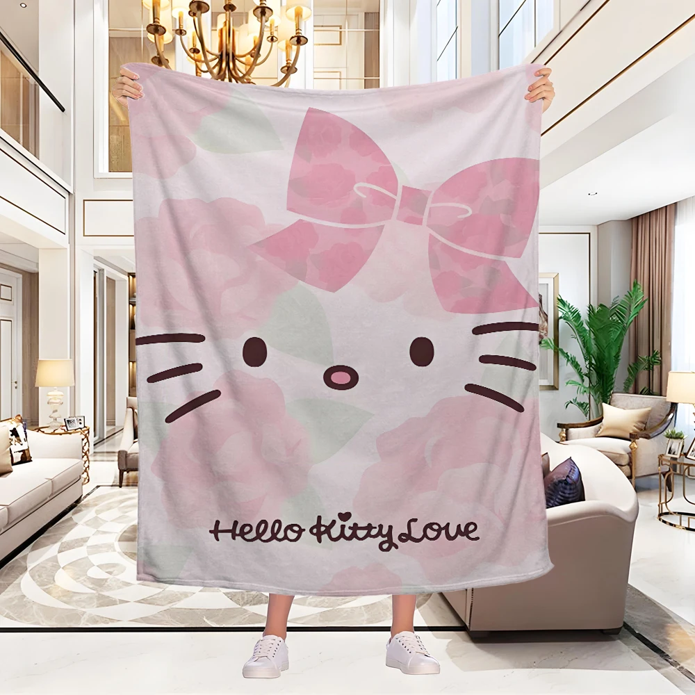 Zachte dekens voor volwassenen Sanrio Hello Kitty pluche deken laken cartoon airconditioning dutje deken lente pluizig dekbed