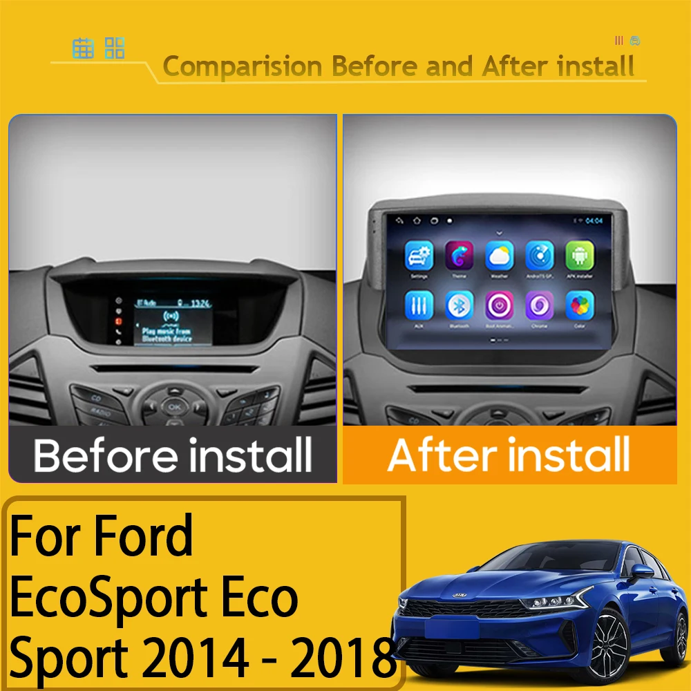 Car Navigation Android For Ford EcoSport Eco Sport 2014 2015 2016 2017 2018 Auto Radio No 2din Player Screen Carplay Multimedia