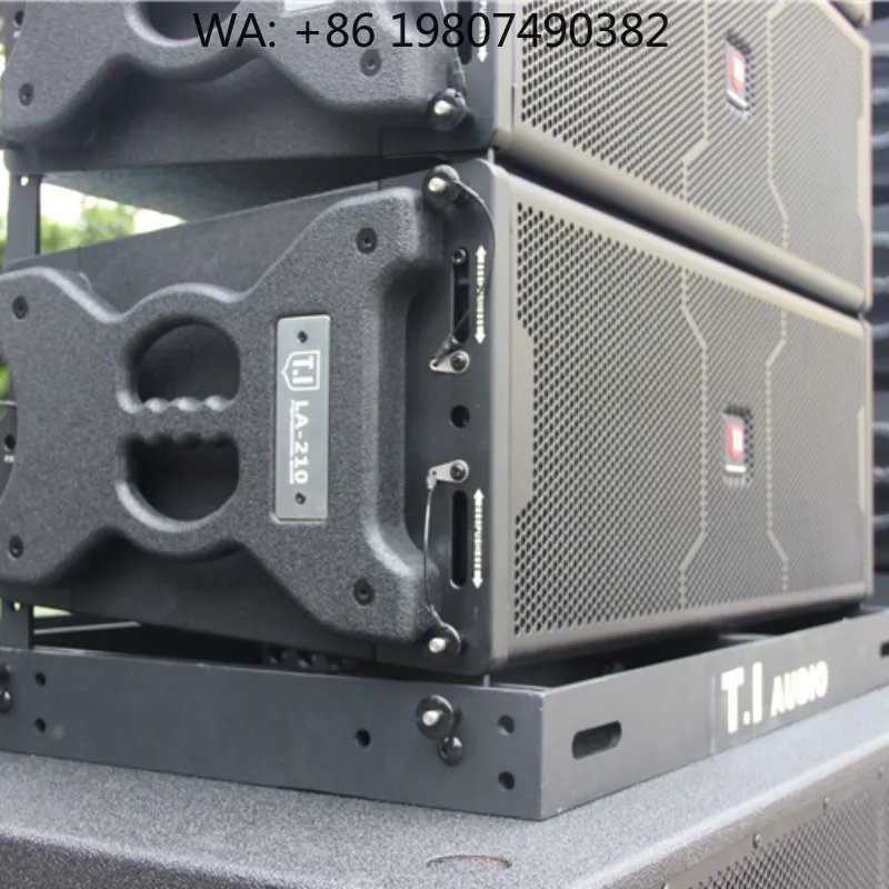 Dual 10 Inch Active Line Array Speaker, Professional PA Sound System for Outdoor Concert and Large Stage Events
