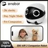 Enabot EBO AIR 2 동반자 로봇 2K 해상도 홈 보안 애완 동물 카메라 야간 Vison 무선 APP 개 고양이 아기를위한 원격 제어 1