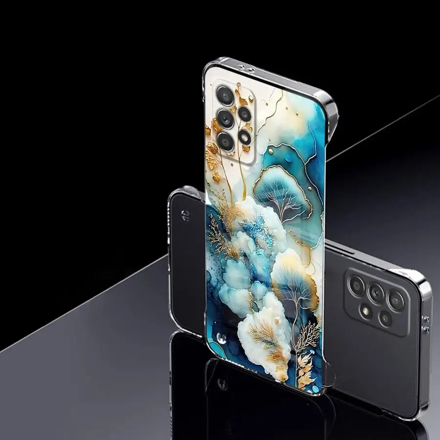 Marble Hard Phone Case for Samsung Galaxy A12 A23 A51 A14 A15 A24 A33 A34 A52 A53 A54 A55 Clear Cover
