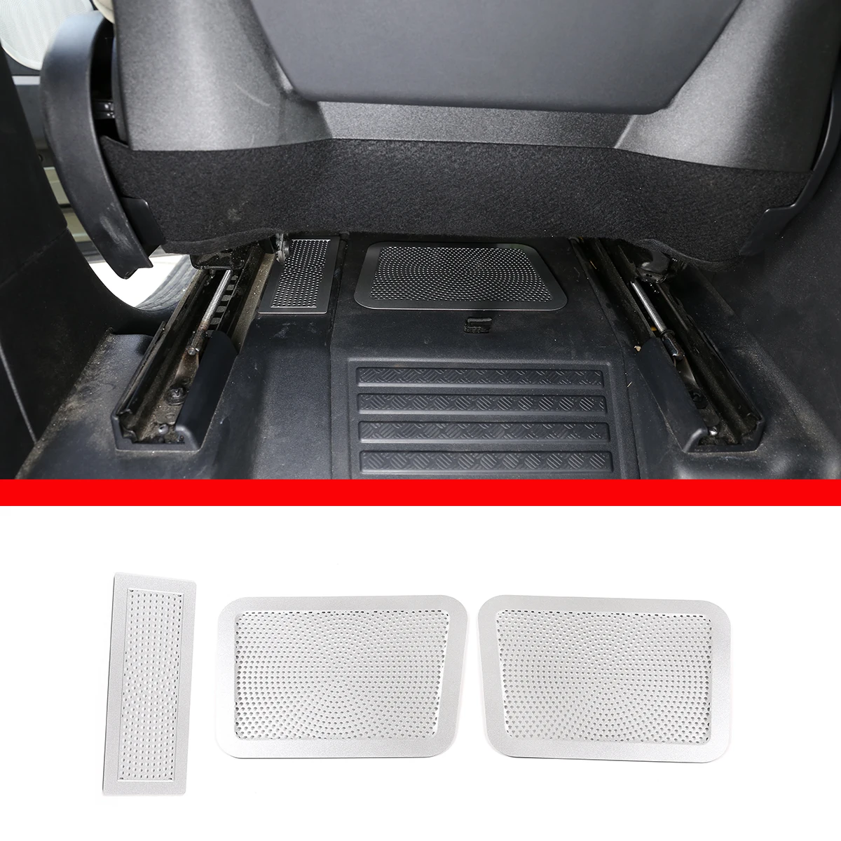 

For 2020-2024 Land Rover Defender 110 Stainless Steel Seat Air Outlet Dust Cover Sticker Interior Accessories