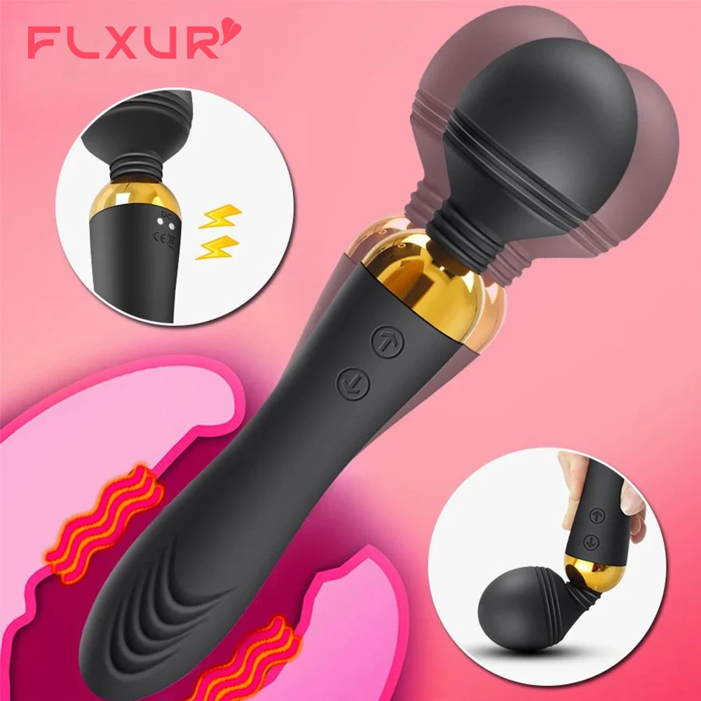 FLXUR Powerful AV Vibrator for Women Magic Vagina Wand Clit Stimulator G Spot Massage Female Masturbator Adult Sex Toy for Woman