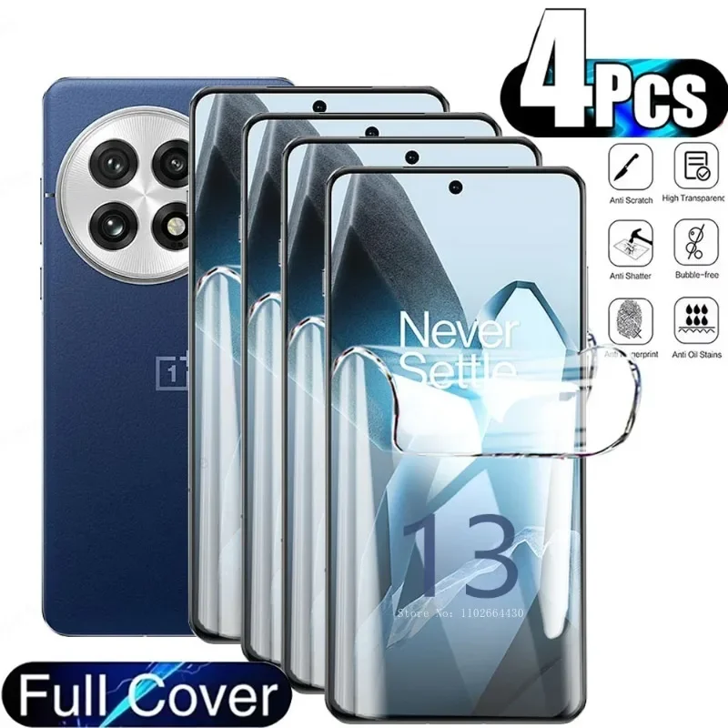 4PCS Hydrogel Film Für OnePlus 13 12 12R 10T 9RT 10R 11 Pro Screen Protector Für One Plus ACE Pro 8T Nord 2T CE 2 3 Lite 5G Film