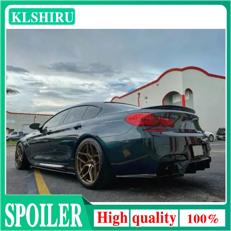 For BMW 6 Series F06 F12 4-door 2-door m6 Style Carbon Fiber Trunk Spoiler Wing 640i 640d 650i