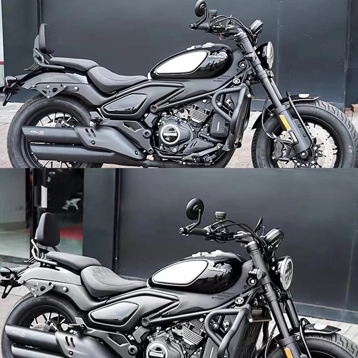 Fit For CFMOTO 550CLC 550CL-C Motorcycle integrated backrest modification small backrest rear passenger seat back