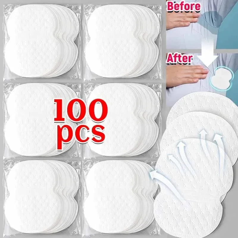 100/10pcs Underarm Pads Dress Clothing Perspiration Deodorant Pads Armpit Care Sweat Absorbent Pads Deodorant for Women Men