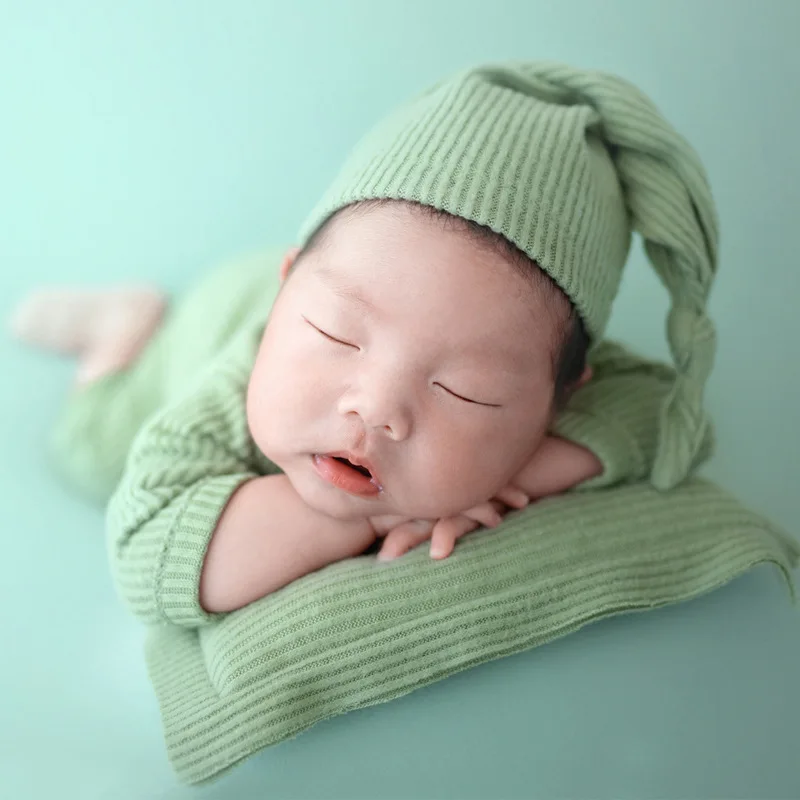 

Infant Photography Clothing Hat Jumpsuit Pillow 3Pcs/Set Newborn Studio Shoot Clothes Baby 0-1 Months Photo Props Accessories