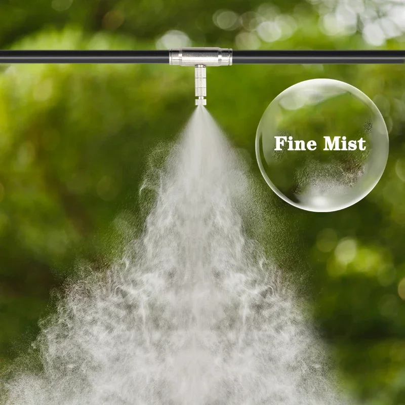 2L/3L High Pressure Mist Pump Fog Machine Spray Kit Tubes +3/8'' Quick Connection+ Threaded Nozzles For Water Fogging System