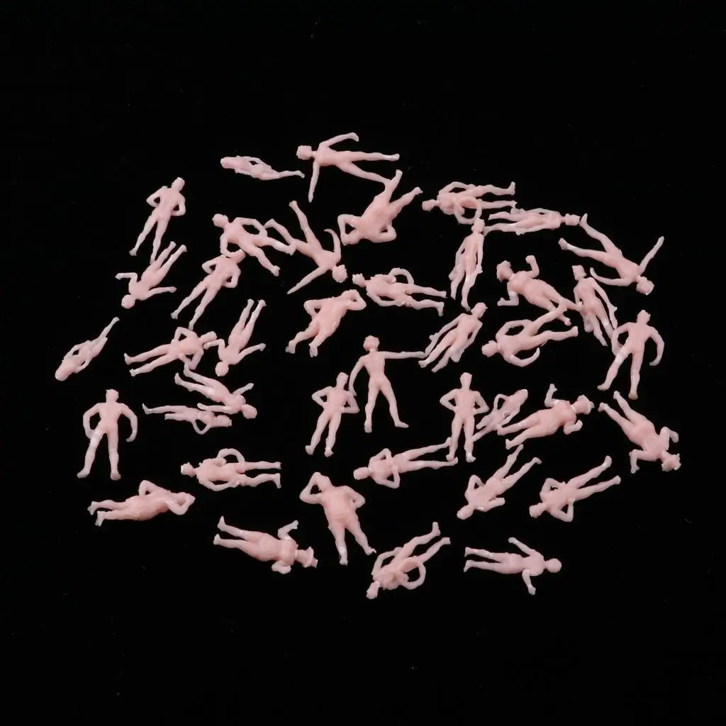 40Pcs Figures for Train Railroad Scenery Layout 1/87 HO Scale