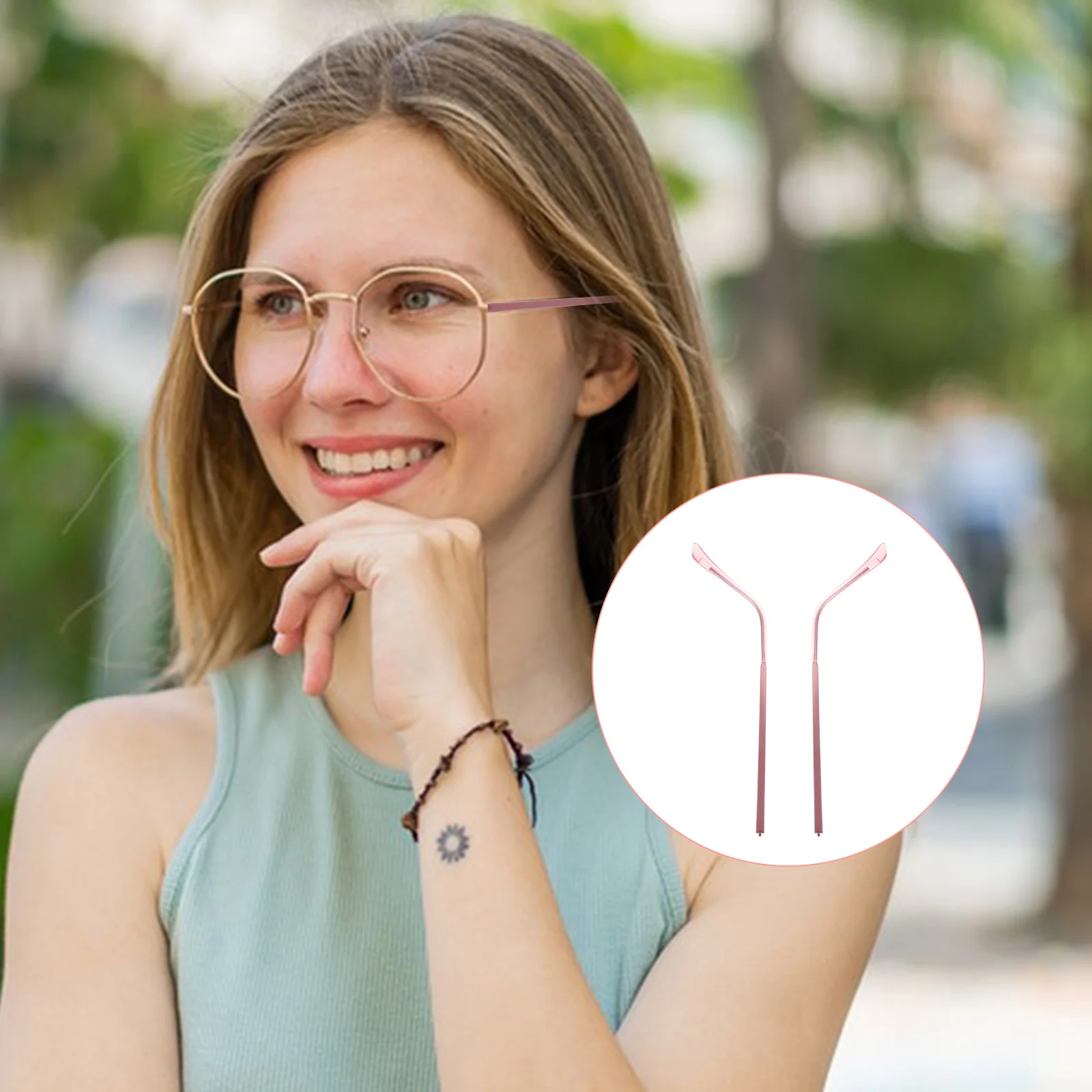 1 Pair Replacement Glasses Arm Legs Eyeglass Temple Repair Kit For Sunglasses Reading Myopia Durable Resin Metal Universal Fit