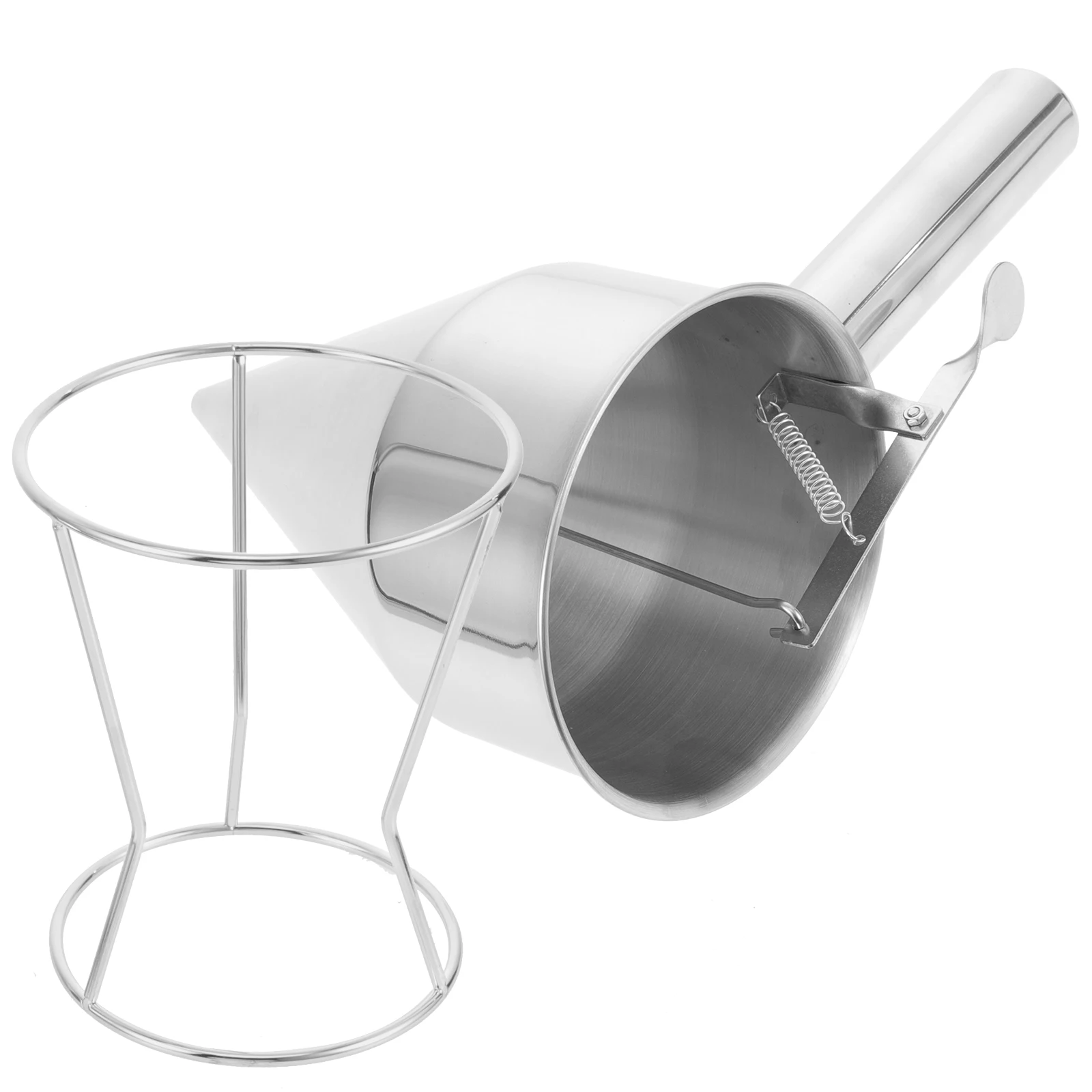 

Small Funnel Stainless Steel Conical Batter Dispenser Baking Detachable Silver Metal