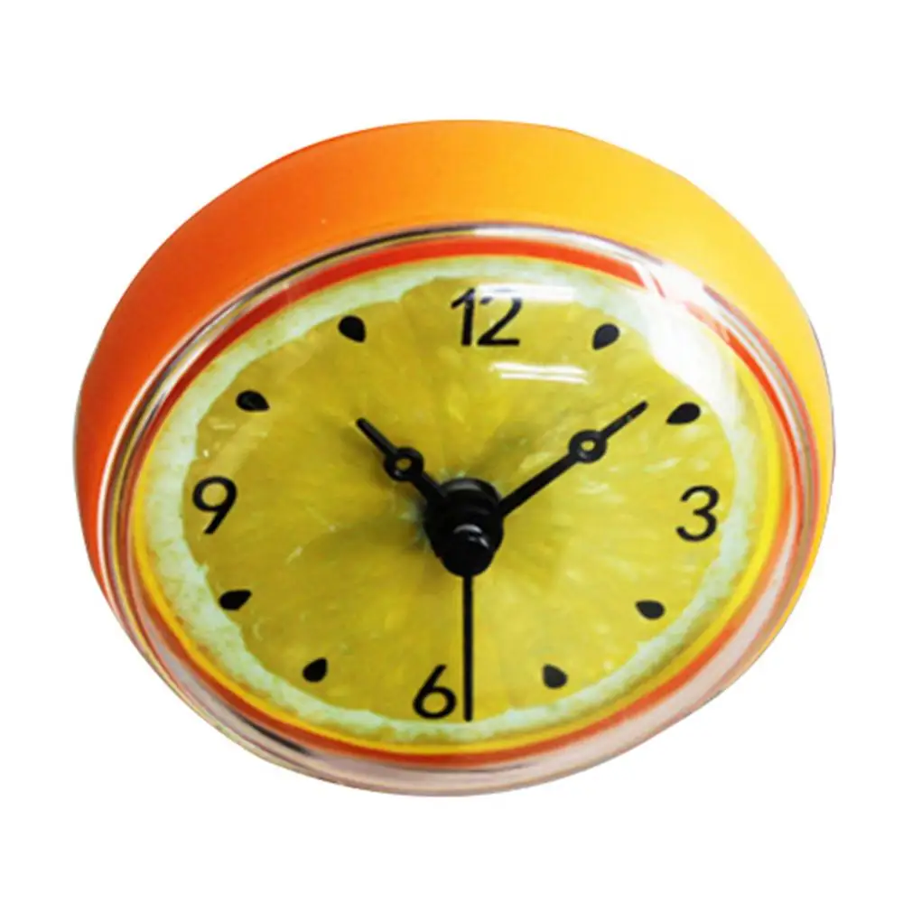 Wall Clock Clock Bathroom Kitchen Waterproof Fruits Lemon Suction Cup Refrigerator Wall Clock