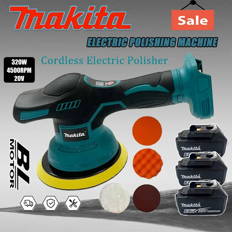 

Беспроводная полировальная машина Makita с 8 скоростями, 18В-20В, для восстановления и полировки автомобилей