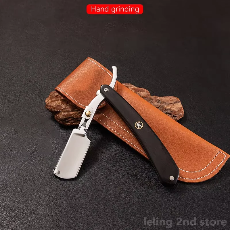 wood handle blade shaving razors professional barber shaver eyebrow razor men's replaceable blade shaving razor for men gift