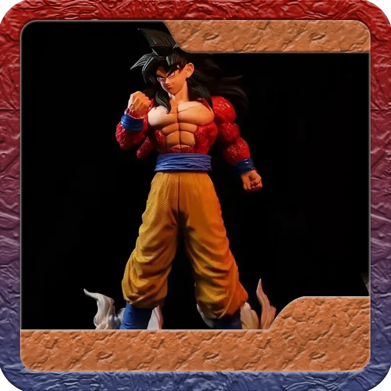 

30cm Violent Bear Dragon Ball Series Gk Super 4 Series Pvc Son Goku Anime Handmade Model Decoration Peripheral Collection Gifts