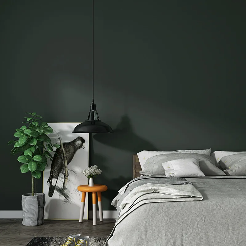 Dark Wallpaper Retro Nordic Premium Gray Deep Gray Solid Color Modern Minimalist Gray Series Wallpaper