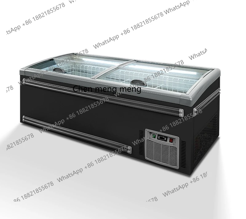 Frost-free Island Cabinet Commercial Large Capacity Meat Freezer Horizontal Combination Ice Cream Frozen Display Cabinet