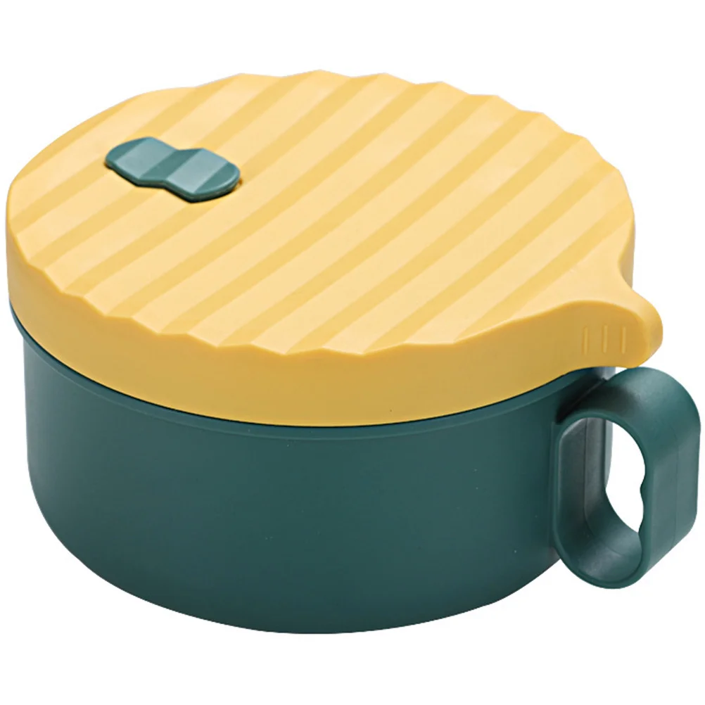 1 Juego de fiambrera de acero inoxidable, tazón Bento de gran capacidad, Ramen, fideos, sopa, ensalada, contenedor de comida con cubiertos, apto para microondas