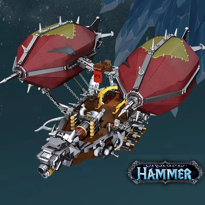 

1855pcs Classic Hammer Building Blocks Set Creative Airship Model Kit Children's Birthday Gift MOC Model Ships Toys