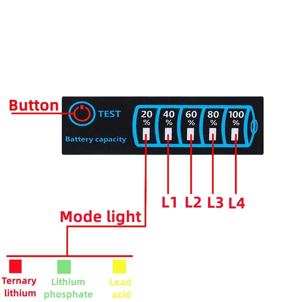 1S-8S 18650 Li-ion Lipo Lithium 5-30V Lead Acid Battery Level Indicator Tester LCD Display Meter Module Capacity Voltage Meter