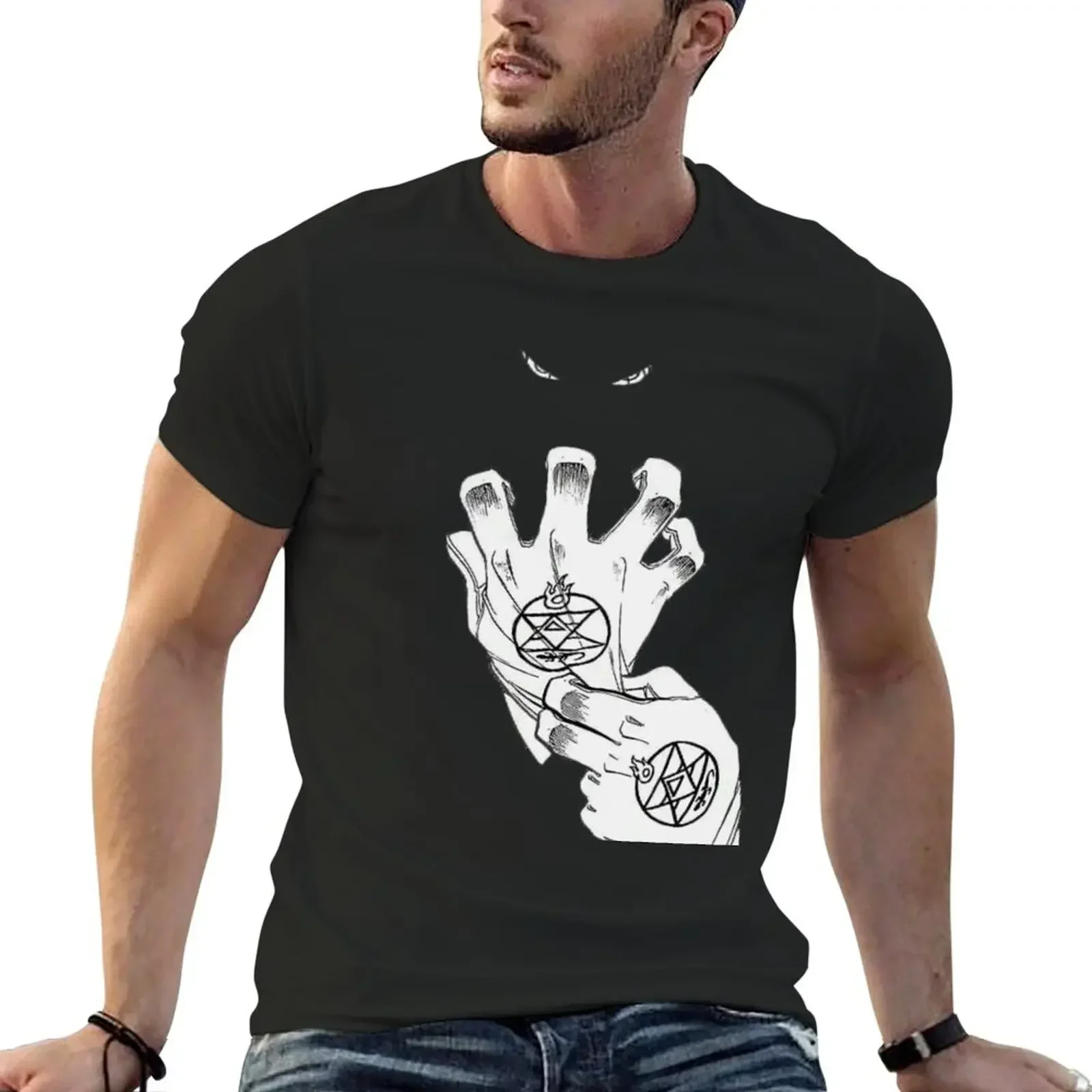 

FULLMETAL ALCHEMIST DRAWING T-Shirt Funny t-shirt oversized graphic tee summer tops mens t shirts