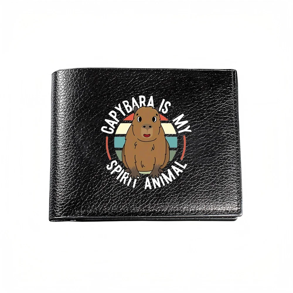 Capybara Is My Spirit Animal Mens Wallet Card Holder Casual Business Fashion Print Design