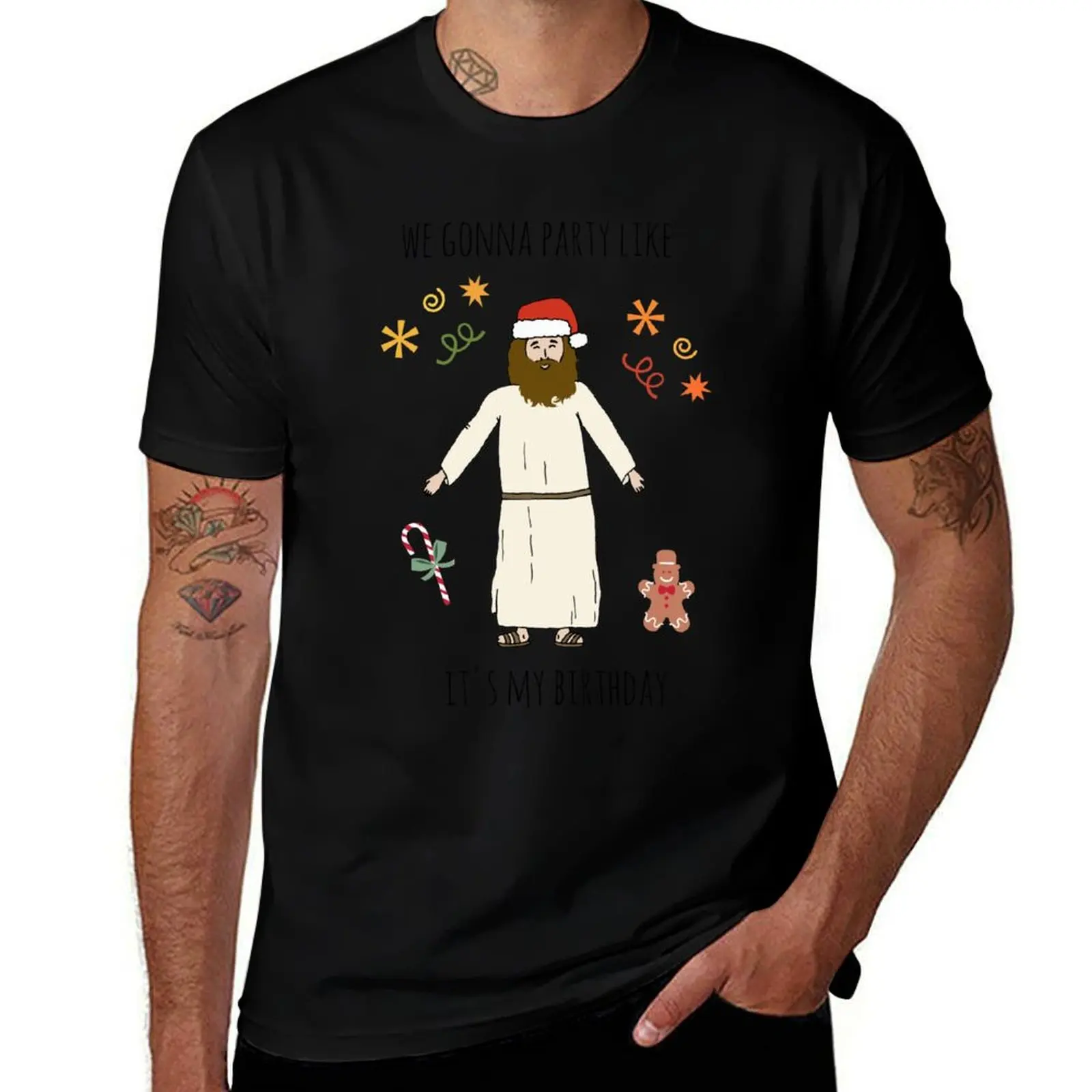 Christmas Humor - Party Like it's My Birthday T-Shirt Breathable Travel T-Shirt