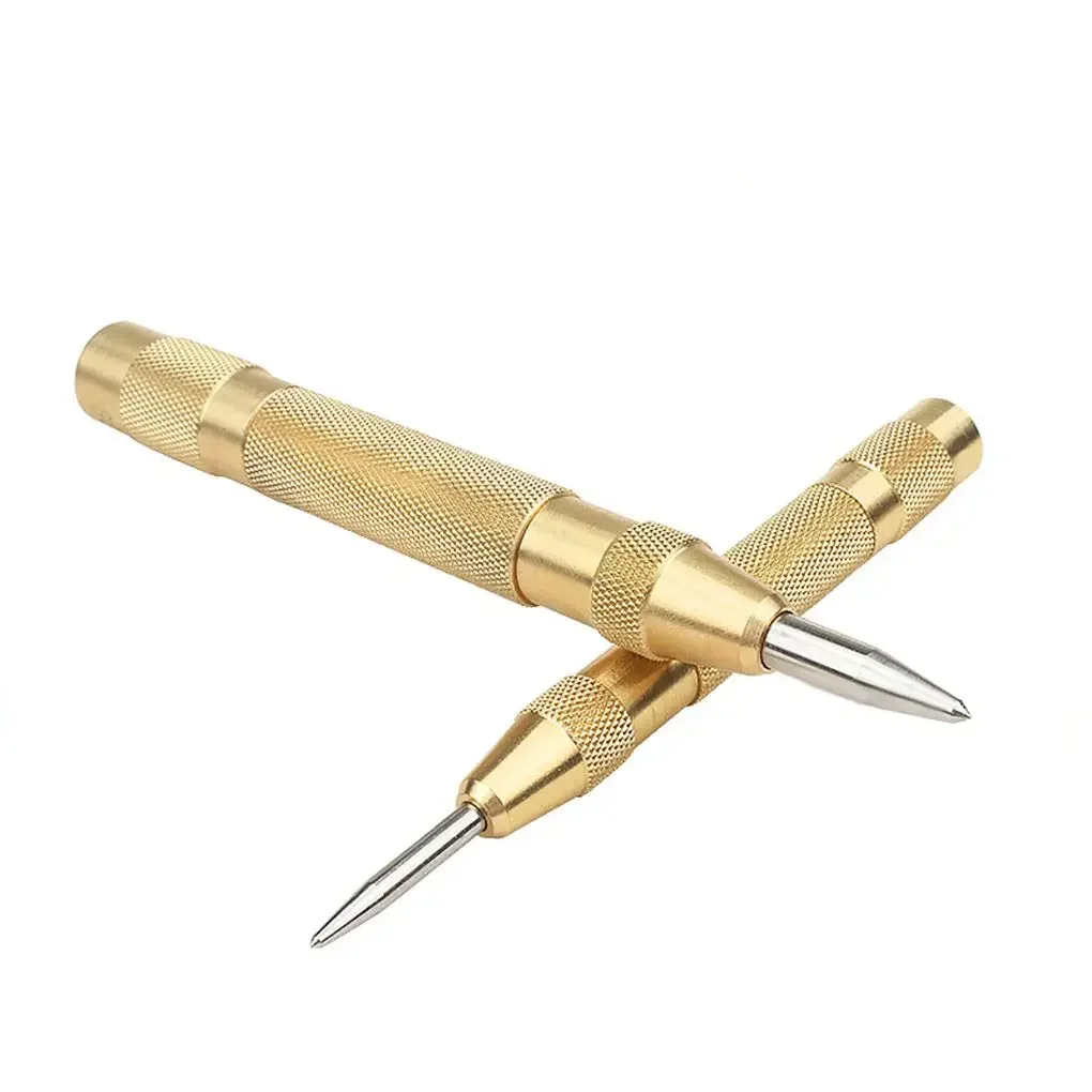 Automatic Center Pin Punch Woodworking Tools Spring Loaded Marking Metal Drill Bits Wood Press Dent Marker Tool