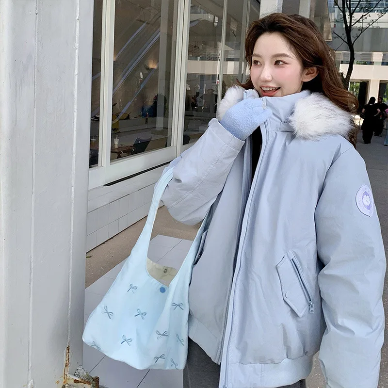 

Ready Stock High Quality Women Winter Thick Warm Cotton Jacket Women Parkas Thermal College Style Design Sense Jackets Coats