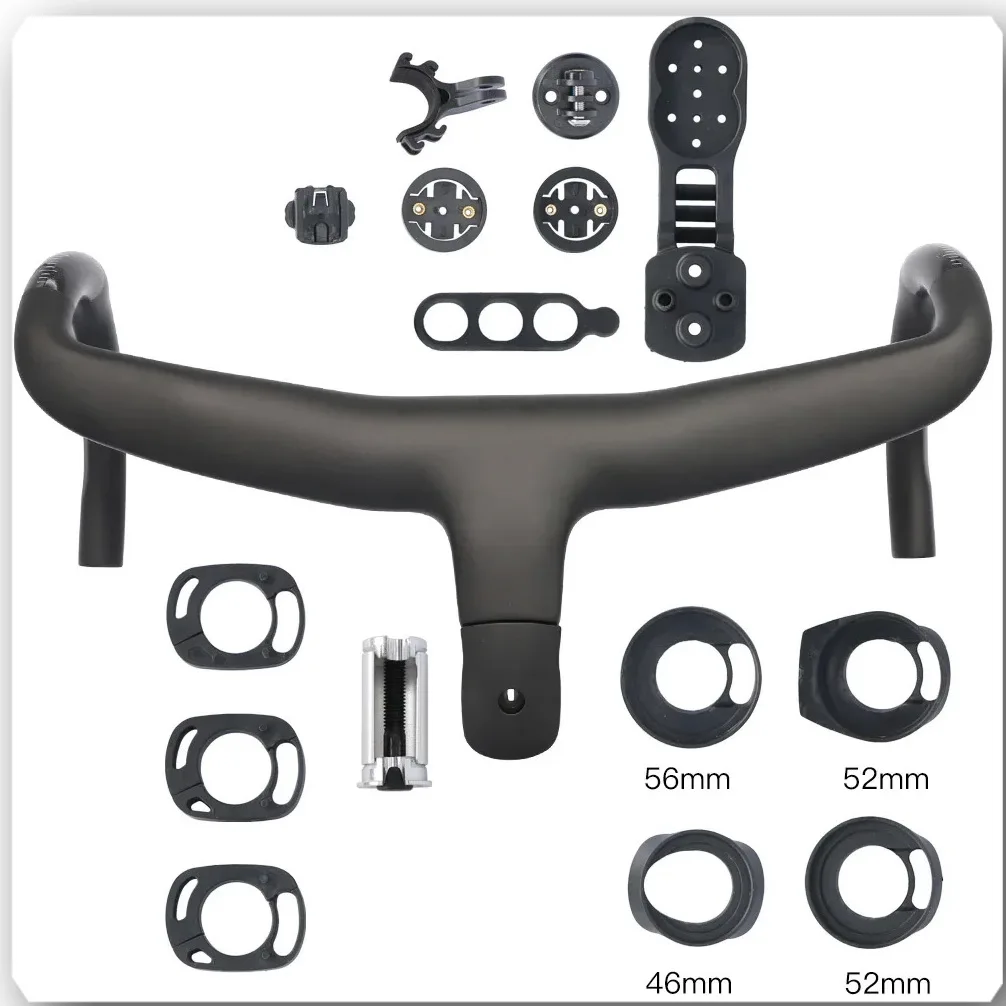 D5 Handlebar 1:1 Full Internal Routing Cable Carbon Fiber Road Bike 80-120x400-440 Integrated Handlebar with Computer Mounts