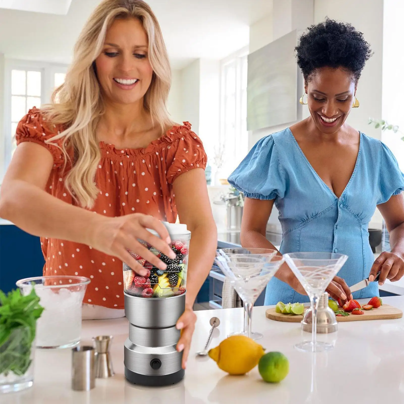 

Портативный персональный блендер Портативный блендер Измельчитель для хлопьев Резак из нержавеющей стали Техника для мелкого порошка для зерна и фруктов