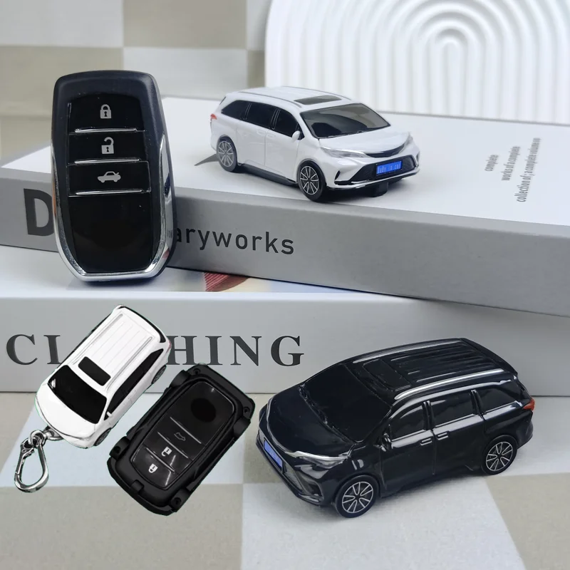

Creative Key Case for TOYOTA Sienna RAV4 VENZA Mirai Hybrid Vehicles Alphard PREVIA Voxy 4 5 6 Button Remote Car Key Cover Fob