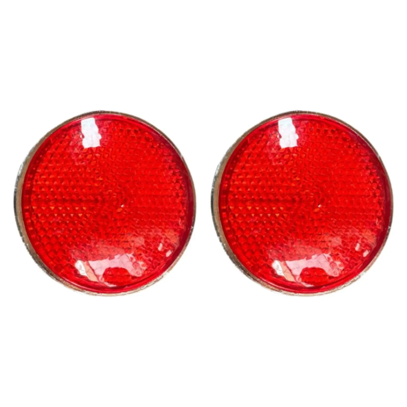 

Motorcycle Warning Reflector Round Red Plastic Easy Install Professional Safety Mirror for Night Cycling