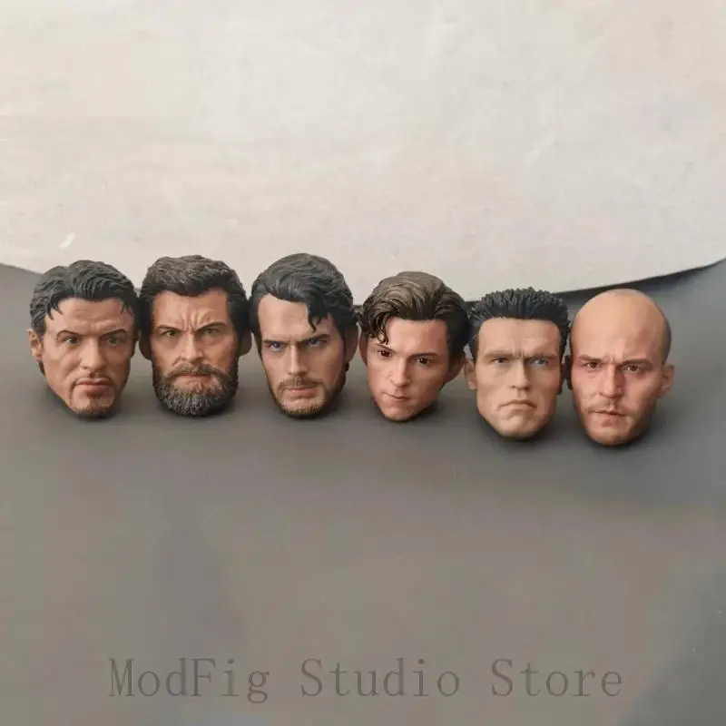 In Stock 1/6 Scale Arnold Schwarzenegger Tom Holland Various Handsome Head Sculpt Model Carving For 12inch Male Action Figure