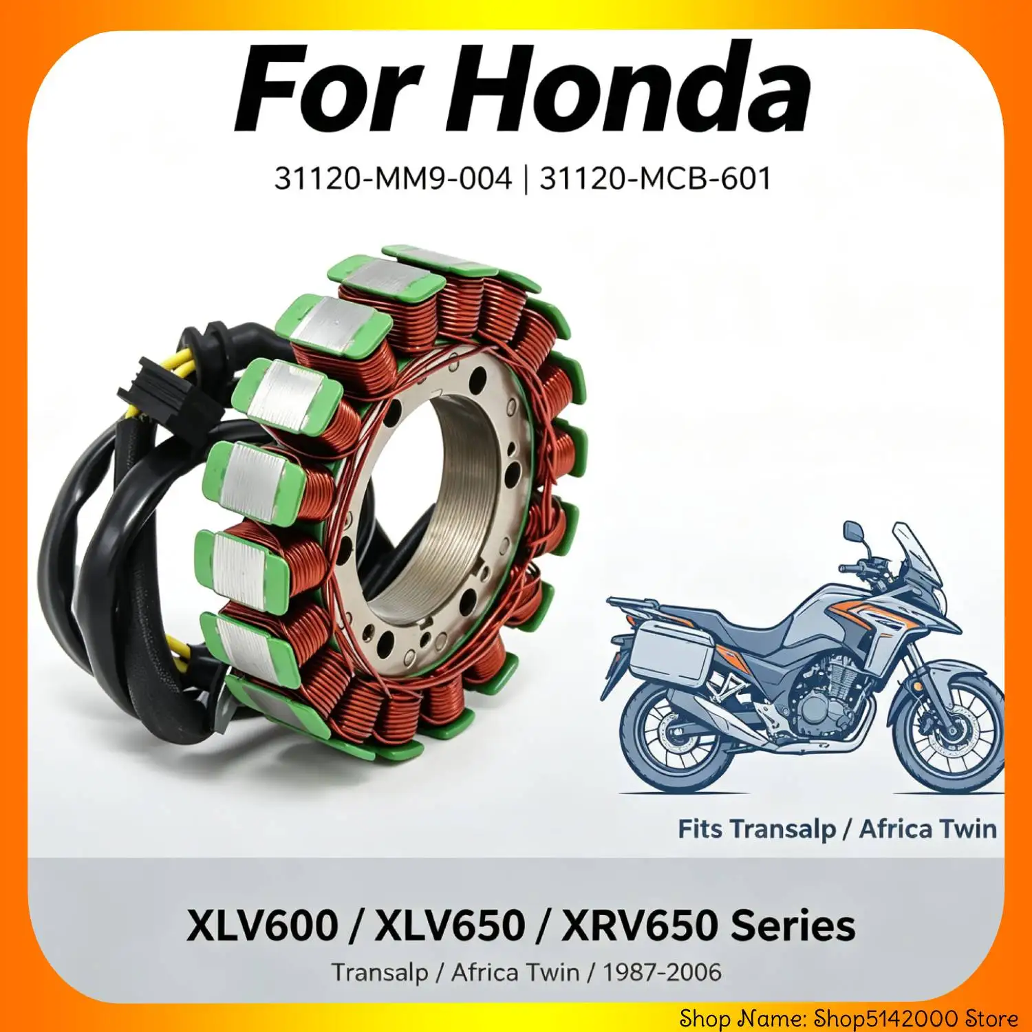 Per Honda XLV600 XL600V Transalp 650 XL650V XRV650 Africa Twin RD03 31120-MCB-601 31120-MM9-004 Generatore Bobina Statore Moto-image