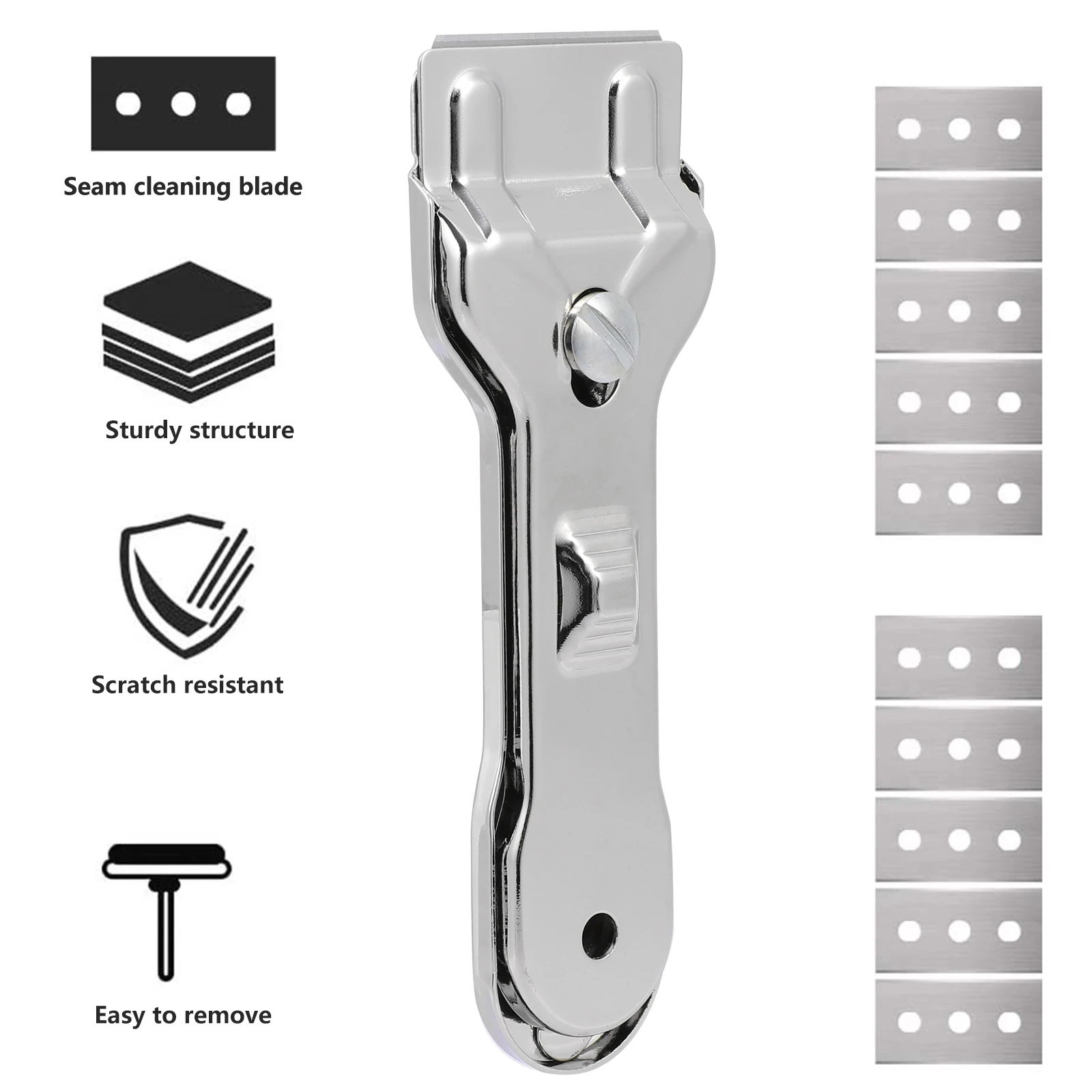 

2pcs Ceramic Scraper Sticker Decal Window Paint Glass Wall Hob Cleaning Tool Stubborn Stains Removal Durable Efficient Tile