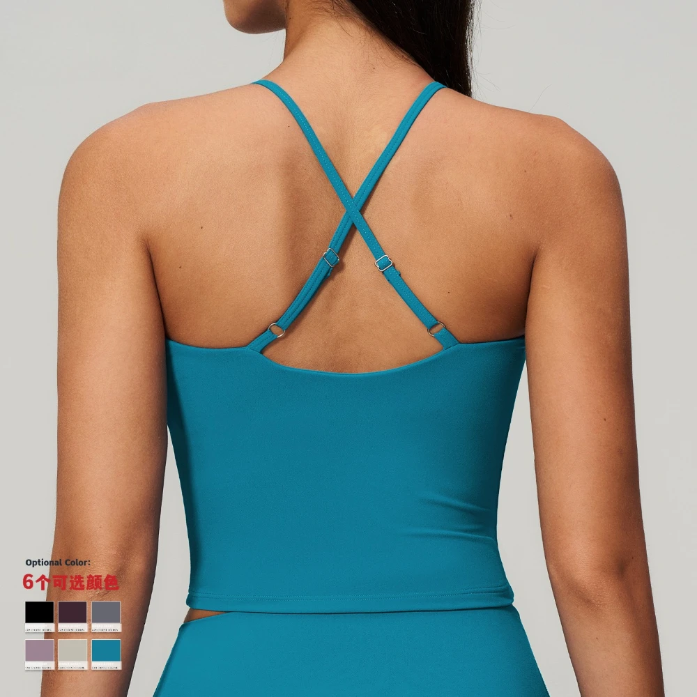 Women Cross Back Yoga Sports Bra Breathable Shock Proof Gym Tank Workout Fitness Push up Top Yoga Running Sportswear Vest Bra