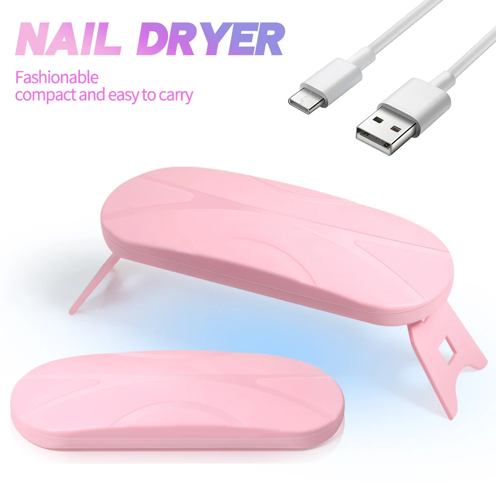 Foldable Mini UV LED Nail Lamp Portable Gel Light Mouse Shape Pocket Size Nail Dryer for All Gel Polish and Home Salon - view 4