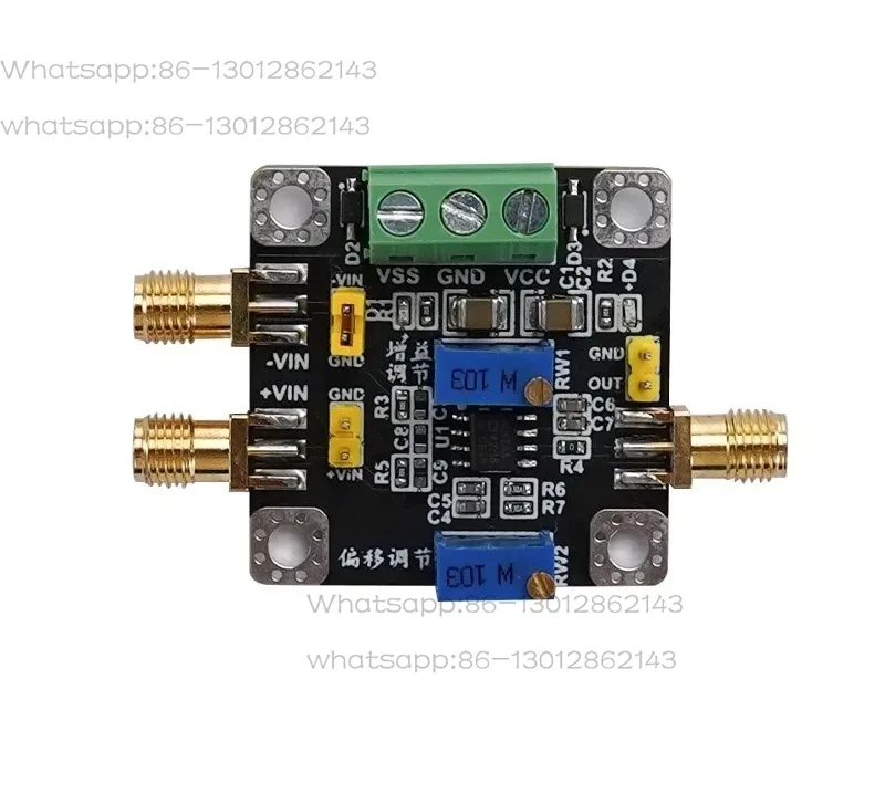 AD620 instrument amplifier module mV/u-V weak signal amplification factor adjustable single ended differential input