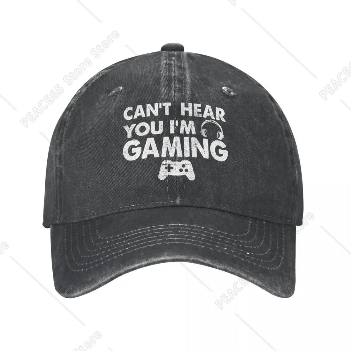 

Can't Hear You I'm Gaming Baseball Cap Player Gamer Gift Distressed Denim Caps Hat Classic Outdoor Activities Snapback Hat